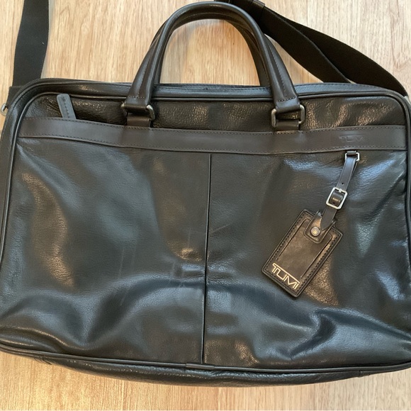 Bags Tumi Business Bag 6973hko Berwick Double Zip Leather Black